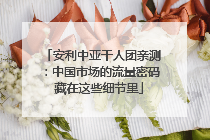 安利中亚千人团亲测：中国市场的流量密码 藏在这些细节里